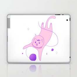 Funny Cat is Playing in Space Laptop & iPad Skin