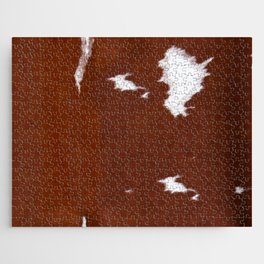 Leather Brown Cowhide Print Jigsaw Puzzle