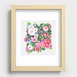 prettypink flowers Recessed Framed Print