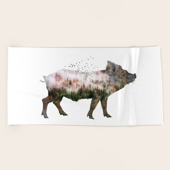 Pig Beach Towel