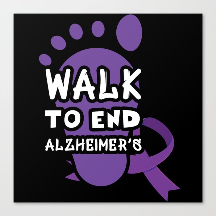 Foot Walk To End Alzheimer Alzheimer's Awareness Canvas Print