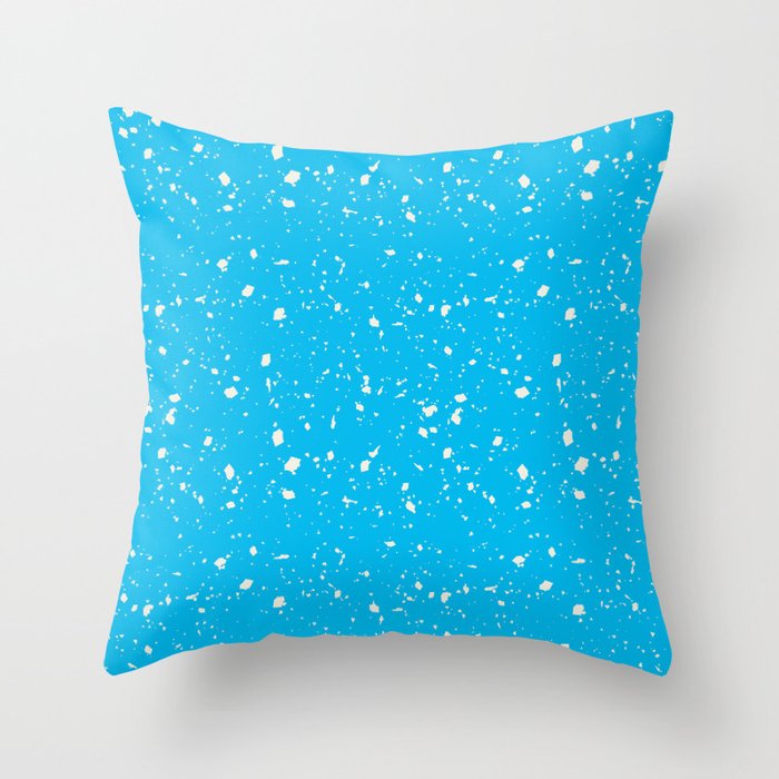 Turquoise Terrazzo Seamless Pattern Throw Pillow