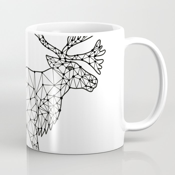 Caribou Side Nodes Black And White Coffee Mug By Patrimonio Society6