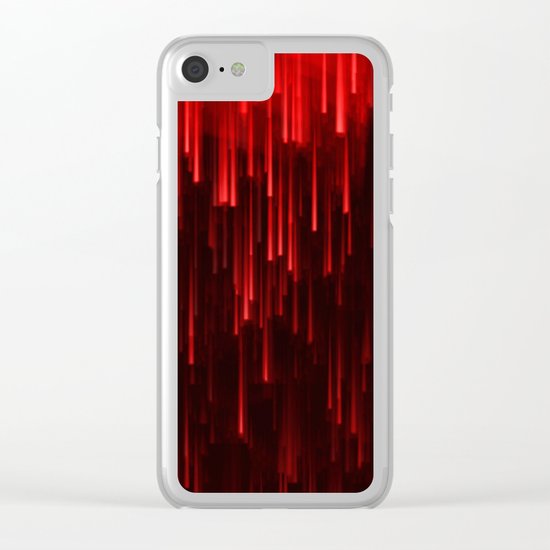 Raining Red Clear iPhone Case