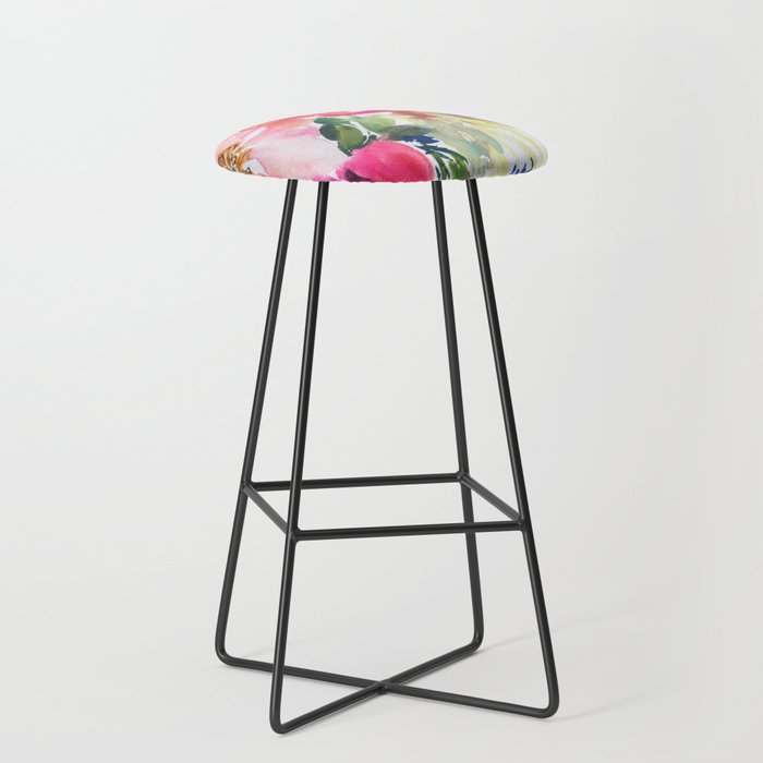 hot peonies Bar Stool