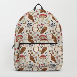 Woodland Owls Pattern Backpack