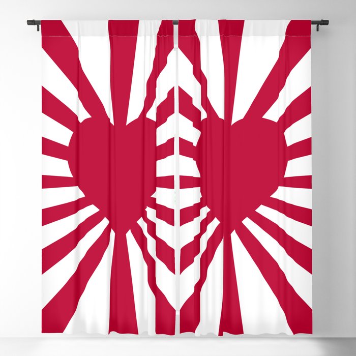 Japanese Valentine Heart Rising Heart of Japan Blackout Curtain