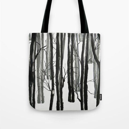 wood and snow Tote Bag