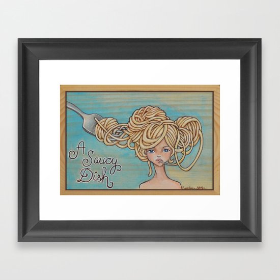 A Saucy Dish Framed Art Print