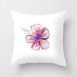 Little Lilac Flower Throw Pillow