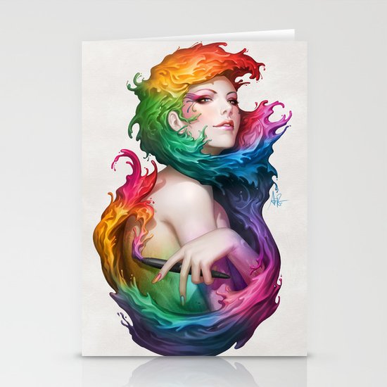 Angel of Colors Stationery Cards