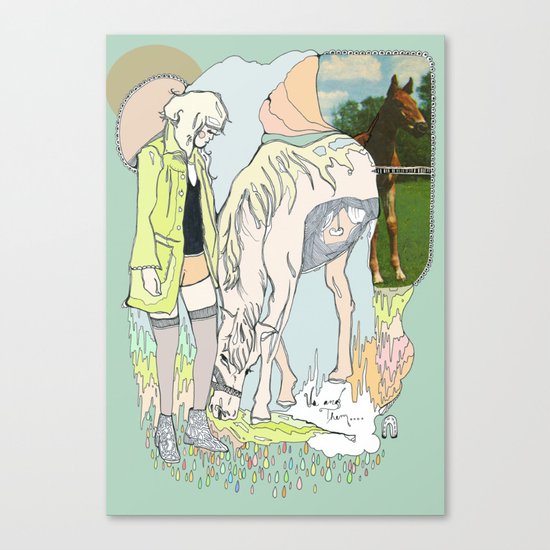 Us and Them: candy (horses) Canvas Print
