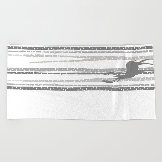 Lonely Deer No. 1 Beach Towel