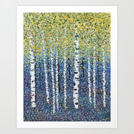 Impressionism Birch Trees Art Print