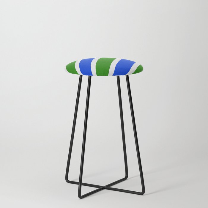 Abstract pattern - green and blue. Counter Stool