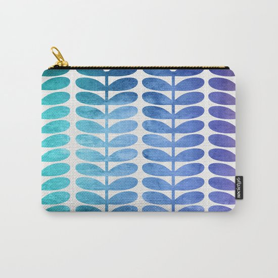 Colorful Leaves from Turquoise to Levender Carry-All Pouch