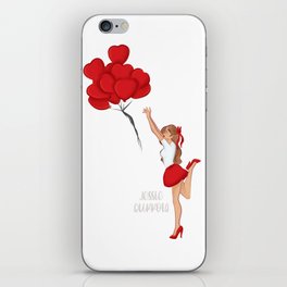 Girl With Red Ballons iPhone Skin