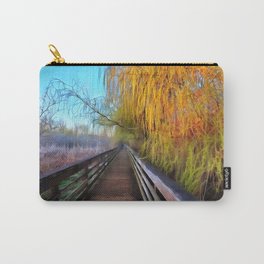 Gorgeous Gold and Yellow Willow Tree on Boardwalk Carry-All Pouch