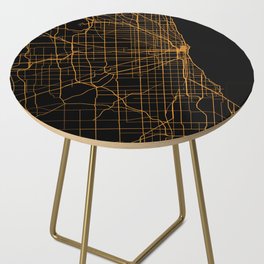 chicago gold maps  Side Table