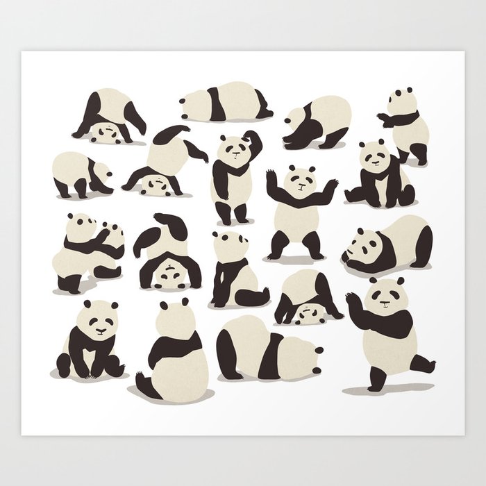 Pandas Party Art Print