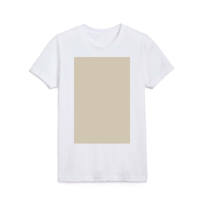 Light Khaki Solid Color Accent Shade Matches Sherwin Williams Stucco SW 7569 Kids T Shirt