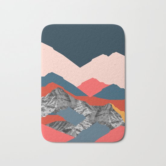 Graphic Mountains X Bath Mat