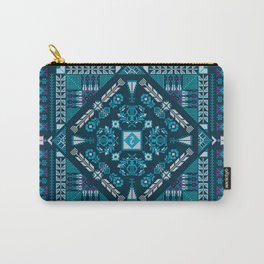 Tatreez blue Carry-All Pouch | Illustration, Palestinian, Jordan, Graphicdesign, Ornament, Art, Vector, Style, Red, Seamless 