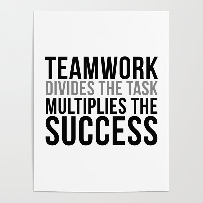 TeamWork Motivational Quotes Canvas Art Print Office Poster Wall Painting Decor