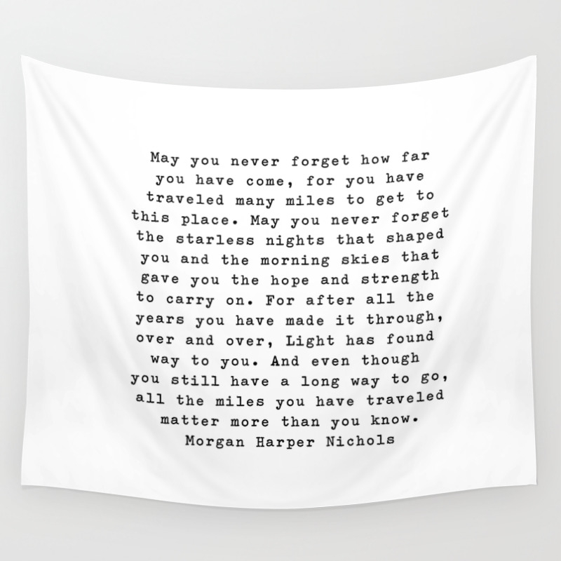 Morgan Harper Nichols Typewriter Style Quote Wall Tapestry By Msjay Society6