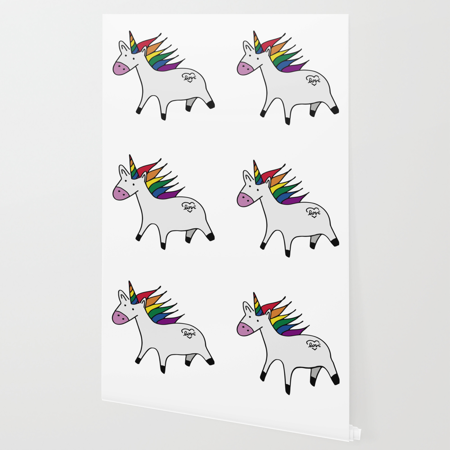 Lgtb Gay Unicorn Illustration Wallpaper By Revolutionlove Society6