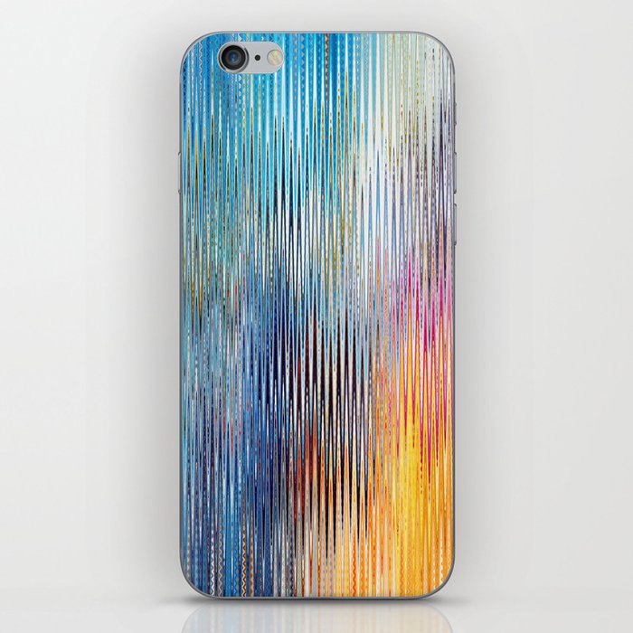 Colorful Fine Line Marble Pattern iPhone Skin