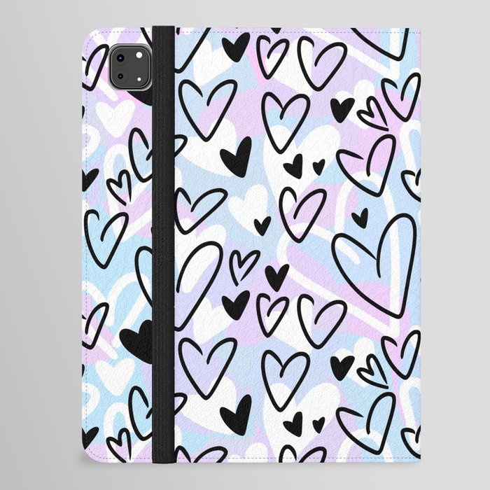 Valentines hearts print  iPad Folio Case