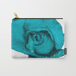 turquoise rose Carry-All Pouch