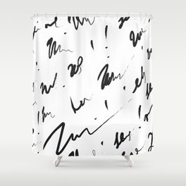 Scribbles Shower Curtain