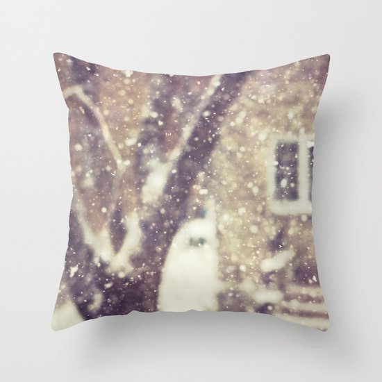 the white stuff Throw Pillow