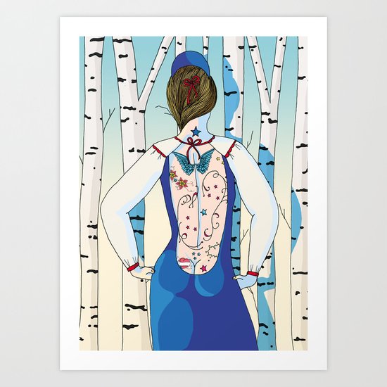 Russian beauty Art Print