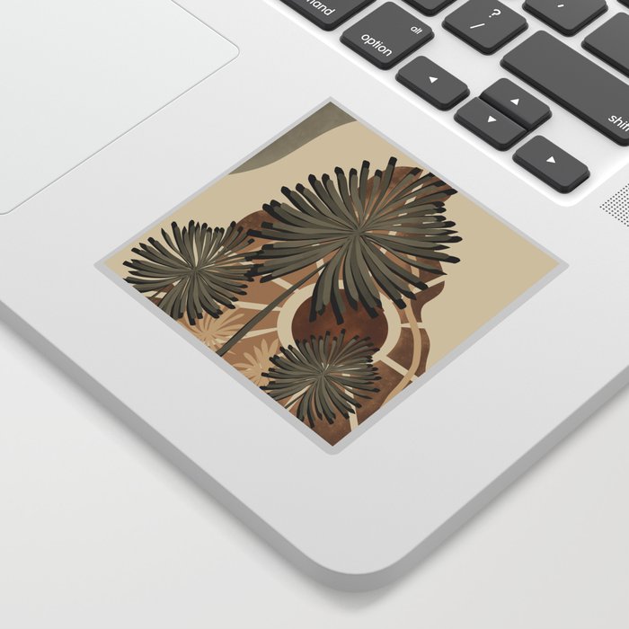 Abstract palm leaves sunset Sticker