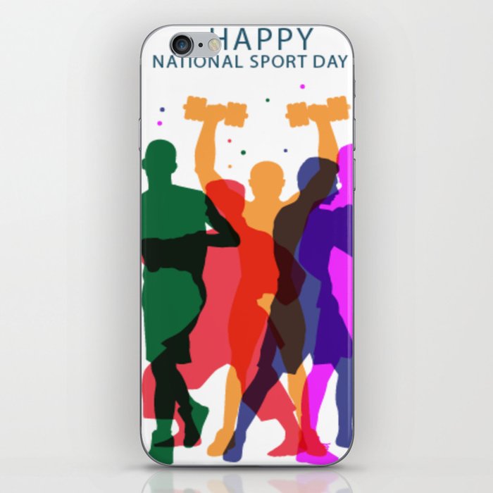 Happy National Sport Day T-Shirt Designed iPhone Skin