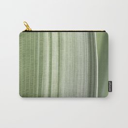 Sage green abstract tropical leaf art print - mindful botanical nature and travel photography Carry-All Pouch