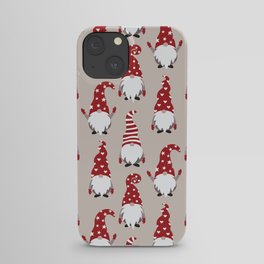 Christmas Gnomes Polka Pattern iPhone Case