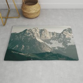 Mountain Peaks in Summer | Landscape Photography Alps | Print Art Rug