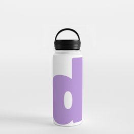 d (Lavender & White Letter) Water Bottle