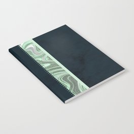Mint Swirly Notebook | Green, Digital, Swirl, Smooth, Graphicdesign, Pattern, Silky, Mint 