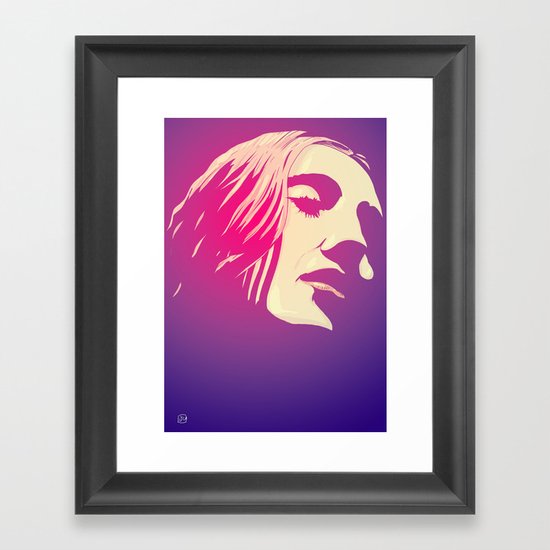 Lady in purple Framed Art Print