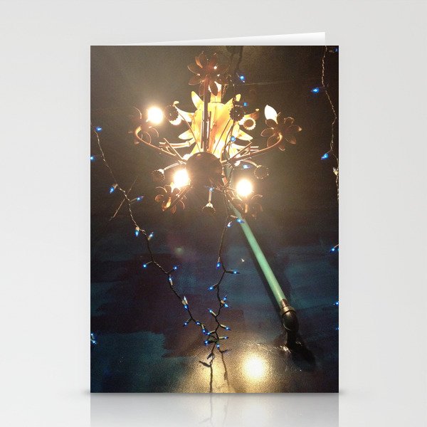 Glowing Flower Chandelier   Stationery Cards