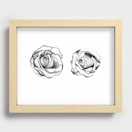 Two Roses for my Friends Recessed Framed Print