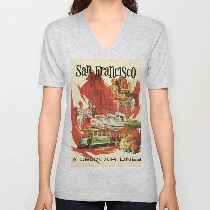 Vintage poster - San Francisco V Neck T Shirt