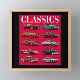 Classics Cars Framed Mini Art Print