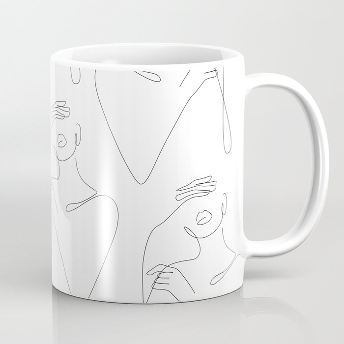 Beauty Contour / Woman with hands on face Coffee Mug