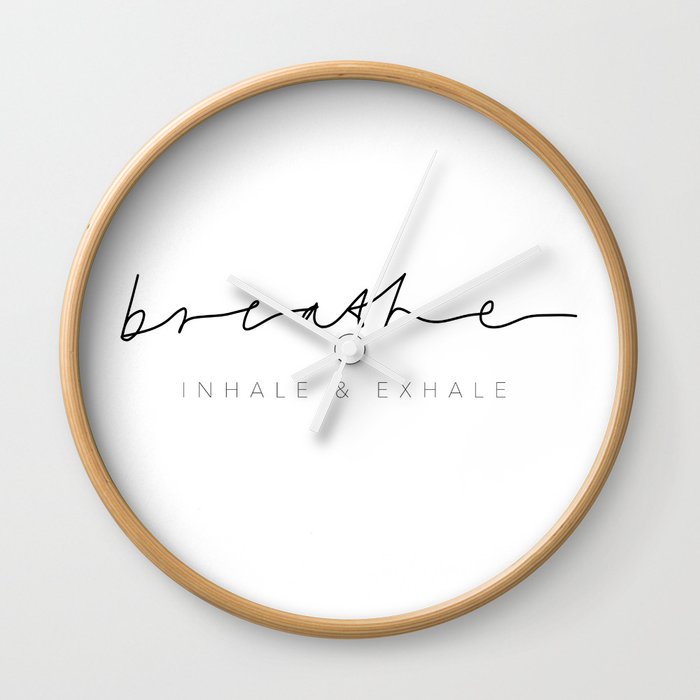Breathe (inhale & exhale) Wall Clock